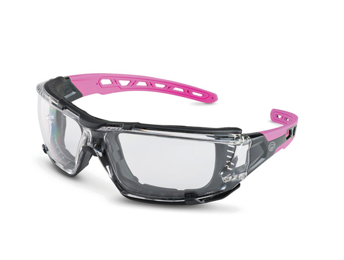 Pink Grasshopper style, clear lens, anti-scratch, anti-fog - Goggles
